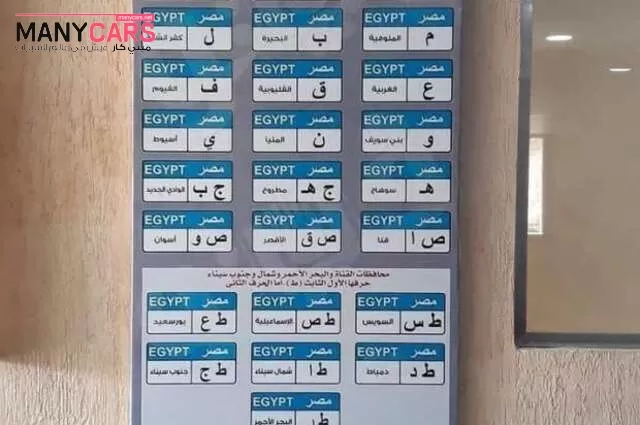 هذه هي المواصفات الجديدة للوحات الأرقام للسيارات بمصر !!