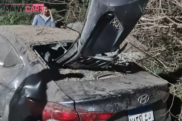 تحطم سيارتين ملاكي بمدينة نصر بسبب سقوط شجرة