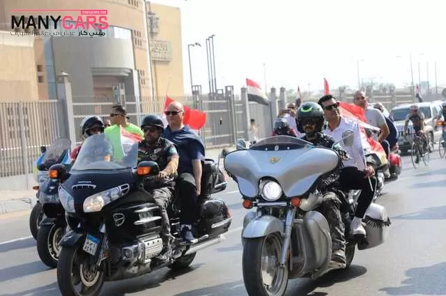 ماراثون للدراجات النارية بالقاهرة على محور ياسر رزق